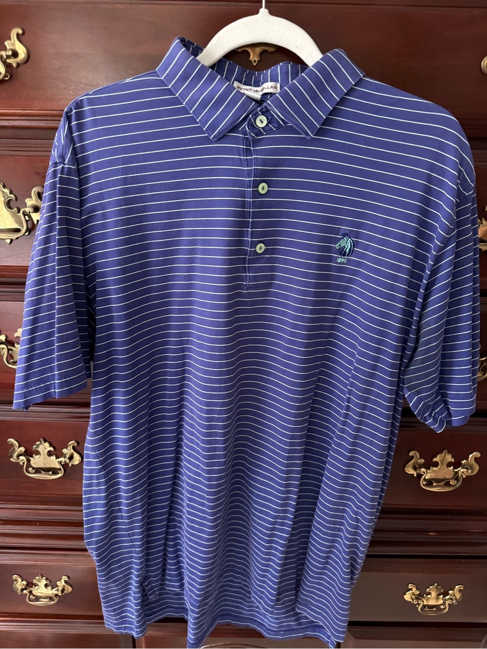 Peter Millar Purple Striped Performance Polo